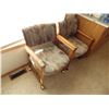 Image 1 : 2 wood framed upholstered chairs
