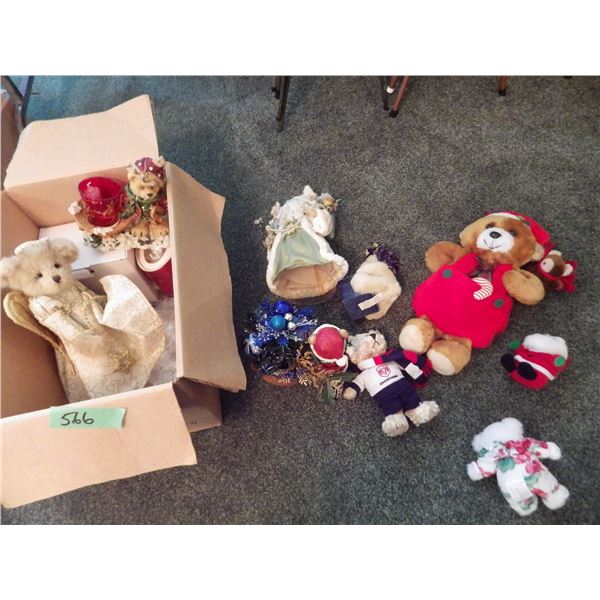 box of Christmas decorations