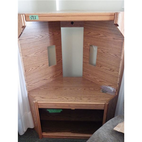 Corner entertainment unit