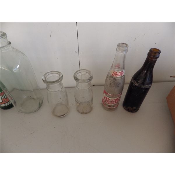 lot of collector pop bottles