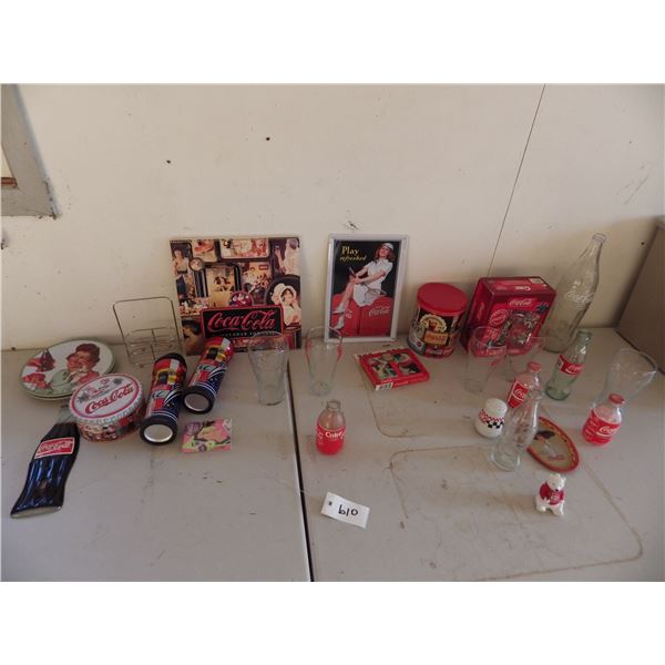 lot of Coca Cola memorabilia