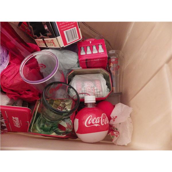 lot of Coca Cola memorabilia