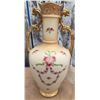 Image 1 : Porcelain Vase, Hand Painted Plate, Amber Glass Bowl, Blue Candleholder