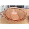 Image 5 : Two Pink Depression Glass Bowls and Porcelain Trinket Box with Floral Lid