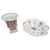 Image 2 : German Porcelain Compote Bowl RR and Neoclassical Urn with Blue Mark
