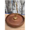 Image 3 : Decorative Mixed Lot: Carved Figure, Wood Dish with Brass Handle, Glass Jewelry Boxes
