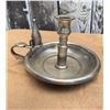 Image 4 : Metal Chamberstick Candle Holders, One With Ornate Brass Base