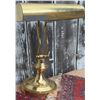 Image 2 : Brass Bankers Lamp With Two Small Decorative Textile Rugs