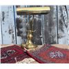Image 3 : Brass Bankers Lamp With Two Small Decorative Textile Rugs