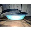 Image 4 : Pyrex Blue Snowflake Divided Casserole and Blue Cornflower Round Dish With Lids