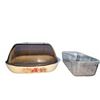Image 1 : Pyrex England Autumn Harvest Casserole, Amber Lid & Clear Loaf Pan Bakeware Set