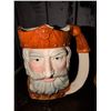 Image 5 : Royal Doulton Golfer Jug, Japanese King Mug, Bossons Head Pair, Floral Cups, Wicker Basket