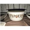 Image 4 : 4 Pyrex Dishes With Two Casseroles, Divided Dish, And Loaf Pan Assorted Patterns