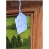 Image 4 : Framed Rural Landscape Painting Plaque Titled 'Our Home 1975'