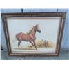 Image 2 : Framed Horse and Riders Print with Wood Moulding