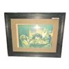 Image 1 : Framed Print Dogs Playing Poker Matted Under Glass