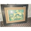Image 2 : Framed Print Dogs Playing Poker Matted Under Glass