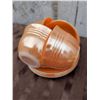 Image 5 : Marigold Carnival Glass Butterfly Dishes, Shell Bowl, Teacups and Bronze Bird