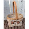 Image 4 : Mosaic Top Metal Table, Brass Pitcher, Woven Basket, and Embossed Metal Fan Group