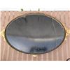 Image 3 : Antique Brass Oval Picture Frame w/ Ornate Ends & Concave Glass