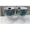 Image 2 : Decorative Ceramic Oil Jug, Blue Tile Drawer Chest, Two Egg Cups, White Vase