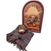 Image 1 : Rough Rider Wool Blanket, Copper Piggy Bank, and Wood My Teddy Bear Plaque Group