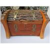 Image 5 : Royal Winton Saxon Plate, Three Glass Beer Steins, Wood Chest, Metal TV Tray Set
