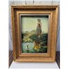 Image 2 : Oil On Canvas Painting Signed K. Richter With Ornate Gold-Tone Frame