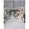 Image 8 : Tableware Lot: Marbled Mortar, Saxon Plate, China Tray, Japan Duck, Owl Napkin Rings