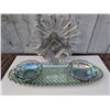Image 1 : Iridescent Pressed Glass Platters and Bowls Assortment, Including Scalloped and Oval Designs