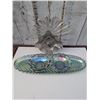 Image 2 : Iridescent Pressed Glass Platters and Bowls Assortment, Including Scalloped and Oval Designs