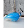 Image 2 : Blue Art Glass Bird Figurine & Speckled Murano-Style Glass Ashtray