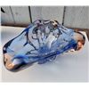 Image 6 : Blue Art Glass Bird Figurine & Speckled Murano-Style Glass Ashtray