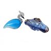 Image 8 : Blue Art Glass Bird Figurine & Speckled Murano-Style Glass Ashtray
