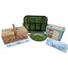 Image 10 : Green Glassware, Wood Sewing Box, Inspirational Tin and Alberta Painted Plate