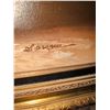 Image 2 : Oil on Canvas Painting of Pink Roses in Ornate Gold Frame Signed S. Prague