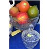 Image 3 : Glass Bowls, Cut Crystal Vase, Hand-Painted Pitcher, Divided Platter