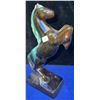Image 5 : Three Decorative Figurines: Ceramic Dog, Ceramic Horse, and Metal Giraffe