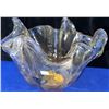 Image 3 : Art Glass Items Including White Crystal and Enamelled Vase