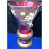 Image 5 : Art Glass Items Including White Crystal and Enamelled Vase