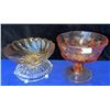 Image 6 : Art Glass Items Including White Crystal and Enamelled Vase