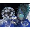 Image 1 : Glassware Lot with Pressed, Cut and Coloured Glass Bowls and Drinkware