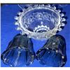 Image 5 : Glassware Lot with Pressed, Cut and Coloured Glass Bowls and Drinkware