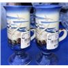 Image 6 : Glassware Lot with Pressed, Cut and Coloured Glass Bowls and Drinkware