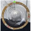 Image 7 : Cranberry Depression Glass, Carnival Glass and Clear Plate with Floral Band Assorted Lot