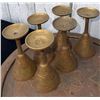 Image 4 : Brass Teapot, Six Brass Cups, Tray with Inlaid Detail, and Cigarette Butter Holder