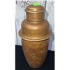 Image 3 : Brass Accessories Lot with Lidded Jar, Vase and Wax Pear Candles