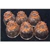 Image 5 : Cranberry Depression Glass Decanter With Six Shot Glasses and Matching Octagonal Tray