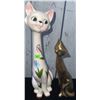 Image 3 : Ceramic Cat Figurines, Marigold Carnival Glass Plate, Floral Teapot, Teacup and Saucer