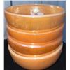 Image 2 : Marigold Carnival Glass Bowls, Plates, and Vase Lot